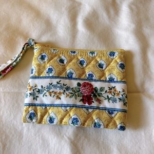 Vintage Vera Bradley “Elizabeth” yellow zippered card/coin holder